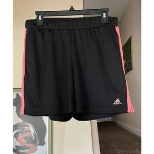Adidas ClimaLite Women’s Medium Black Coral Soccer Basketball Shorts Stretch